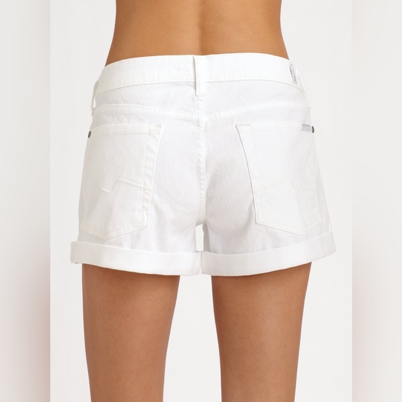 7 for All Mankind | White Denim Shorts | Size 27 - Picture 6 of 12